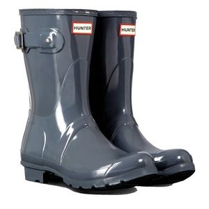 Gray gloss hunter boots!